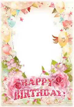 Texto na moldura: Feliz Dia de Anos!