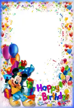 Texto na moldura: Happy Birthday!