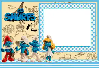 PhotoEffect da categoria Diversas infantis № 118948. Texto na moldura: Smurfs