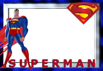 PhotoEffect da categoria Diversas infantis № 125907. Texto na moldura: Superman