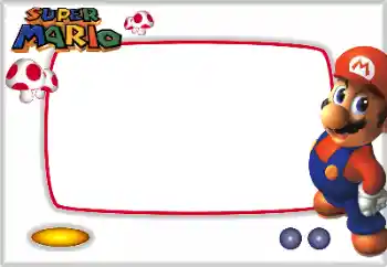 PhotoEffect da categoria Diversas infantis № 128614. Texto na moldura: Super Mario