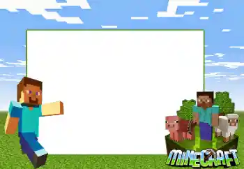 PhotoEffect da categoria Diversas infantis № 166012. Texto na moldura: Minecraft