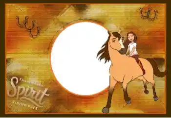 PhotoEffect da categoria Diversas infantis № 171807. Texto na moldura: Spirit riding free