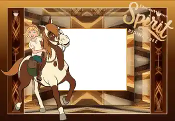 PhotoEffect da categoria Diversas infantis № 175334. Texto na moldura: Spirit riding free