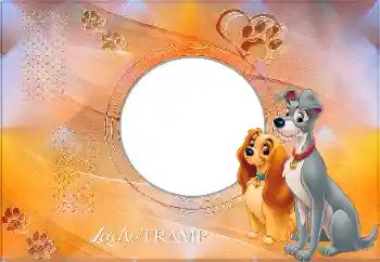 PhotoEffect da categoria Diversas infantis № 175347. Texto na moldura: Lady and the Tramp