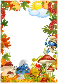 PhotoEffect da categoria Diversas infantis № 175432. Texto na moldura: Smurfs