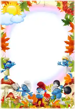 PhotoEffect da categoria Diversas infantis № 175433. Texto na moldura: Smurfs