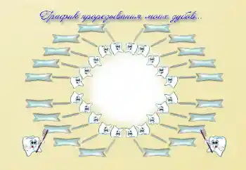 PhotoEffect da categoria Diversas infantis № 26740. Texto na moldura: Gráfico de crescimento dos dentes