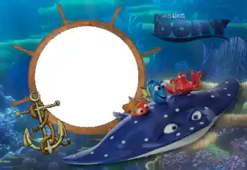 Texto na moldura: Finding Dory