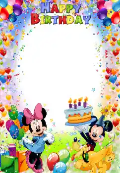 Texto na moldura: Happy Birthday!