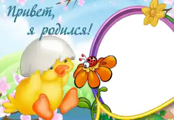 PhotoEffect da categoria Primeiro ano № 13982. Texto na moldura: Nasci