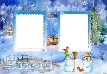 PhotoEffect da categoria Diversões de inverno № 3936. Texto na moldura: Inverno