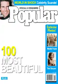 PhotoEffect da categoria Revistas № 4694. Texto na moldura: Popular