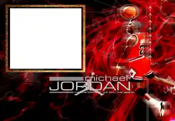 Texto na moldura: Michael Jordan