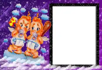 PhotoEffect da categoria Signos do Zodíaco № 162123. Texto na moldura: Gémeos