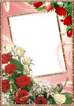 Texto na moldura: I love you! Texto na moldura: I love you!