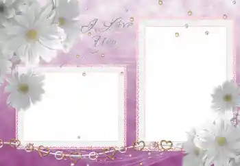 Texto na moldura: I love you Texto na moldura: I love you