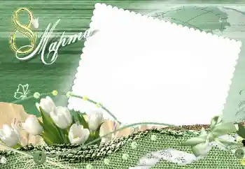 Texto na moldura: 8 de março