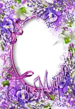 Texto na moldura: Feliz 8 de Março