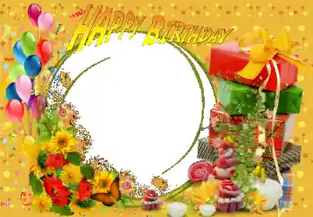 Texto na moldura: Feliz Dia de Anos!