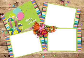 PhotoEffect da categoria Postais de Dia de Anos № 205764. Texto na moldura: Happy Birthday!