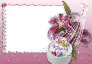 Texto na moldura: Happy Birthday