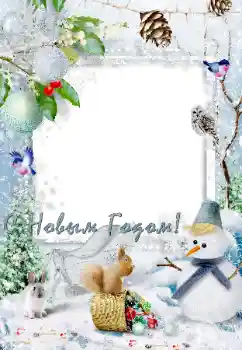 PhotoEffect da categoria Postais de Ano Novo № 192918. Texto na moldura: Feliz Ano Novo!