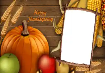 Texto na moldura: Happy Thanksgiving