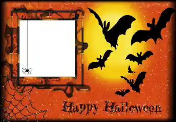 Texto na moldura: Happy Halloween Texto na moldura: Happy Halloween