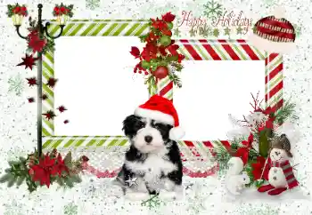 Texto na moldura: Happy Holidays Texto na moldura: Happy Holidays