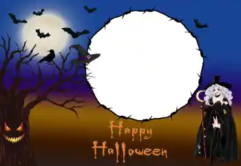 Texto na moldura: Happy Halloween Texto na moldura: Happy Halloween
