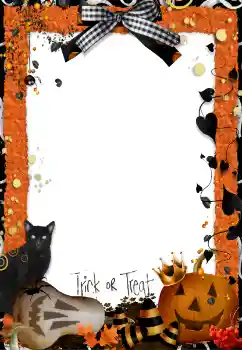 Texto na moldura: Trick or Treat Texto na moldura: Trick or Treat